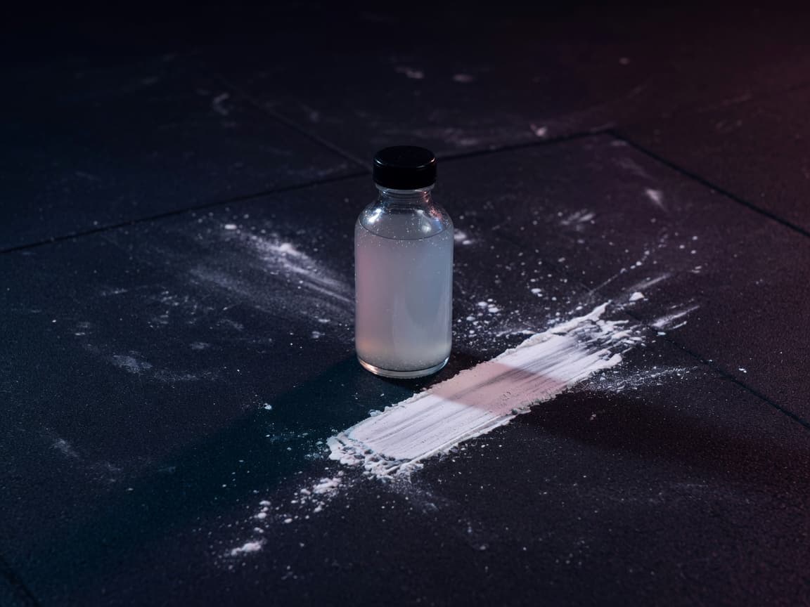 Bottle of liquid lifting chalk